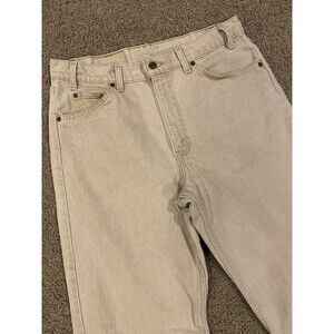 VTG Levis 550 Jeans 34x33 Beige Relaxed Straight Leg 90s Y2K‎ 1997 Orange  Tab